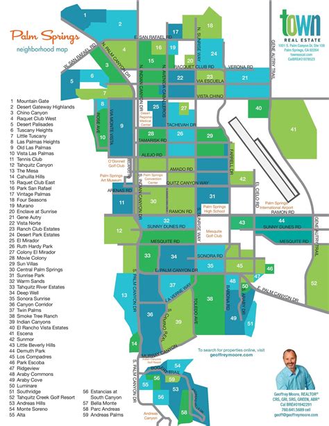 Palm Springs Map of Area